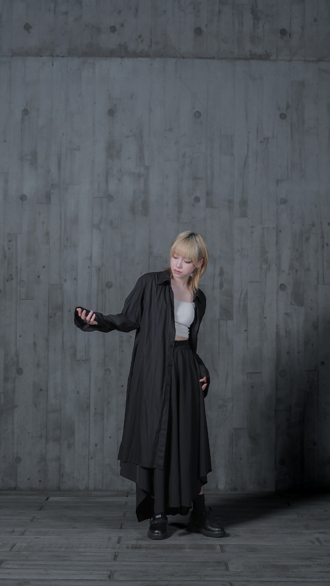HY010-則骨拉鏈長恤衫-黑 Pre-Order