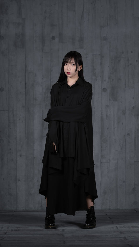 HY003-A字闊腳裙褲