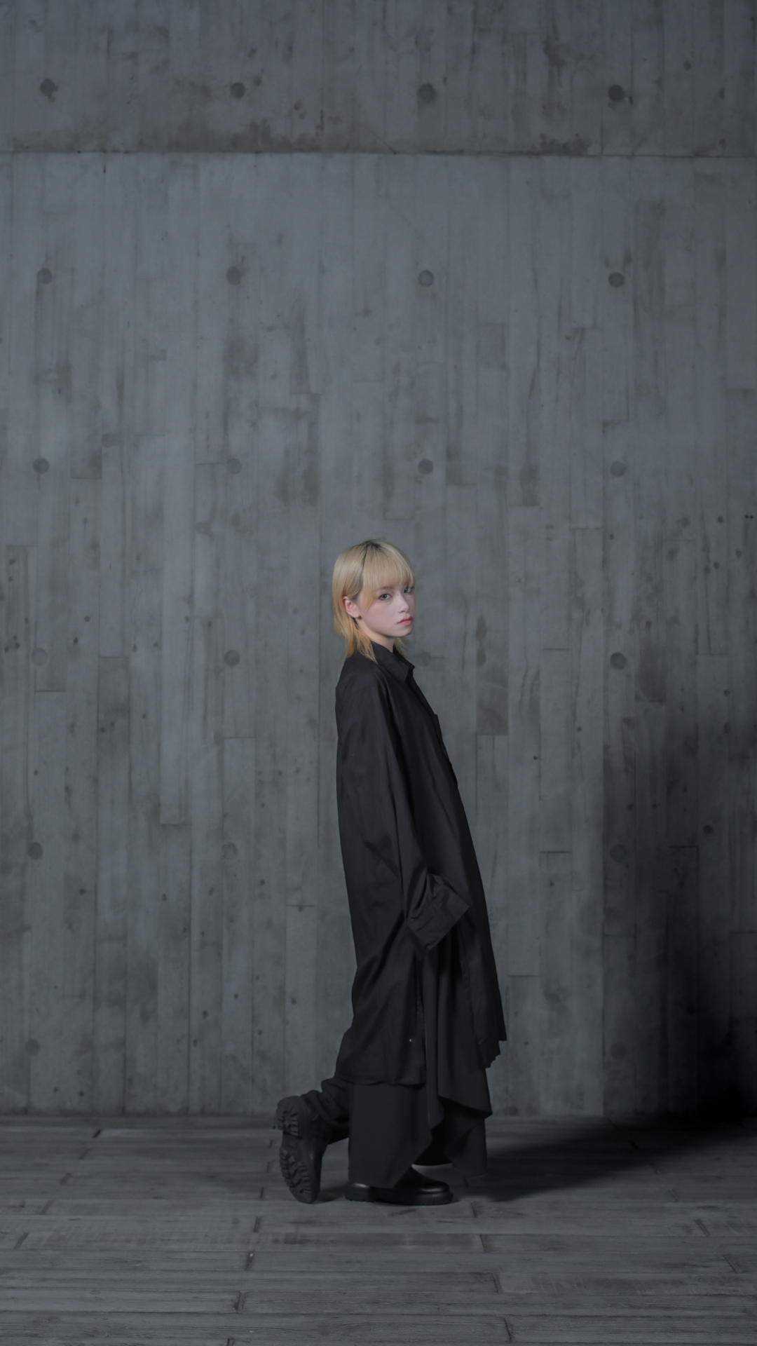 HY010-則骨拉鏈長恤衫-黑 Pre-Order